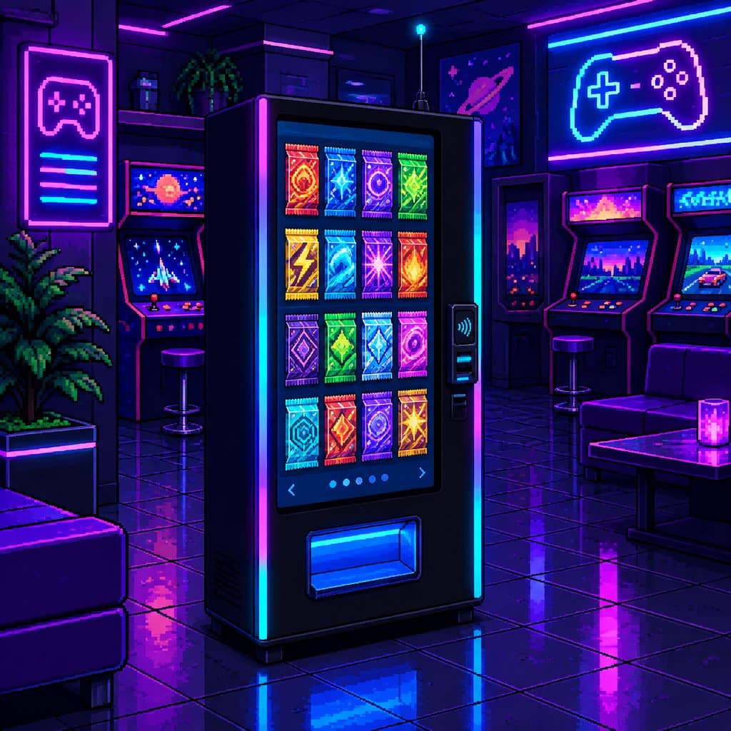 VendWorks machine styled for a gaming locations location