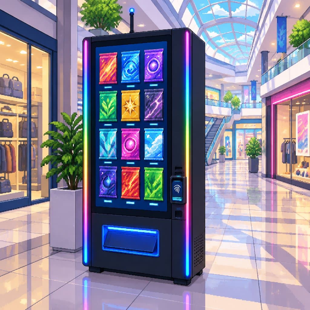 VendWorks machine styled for a shopping centers location
